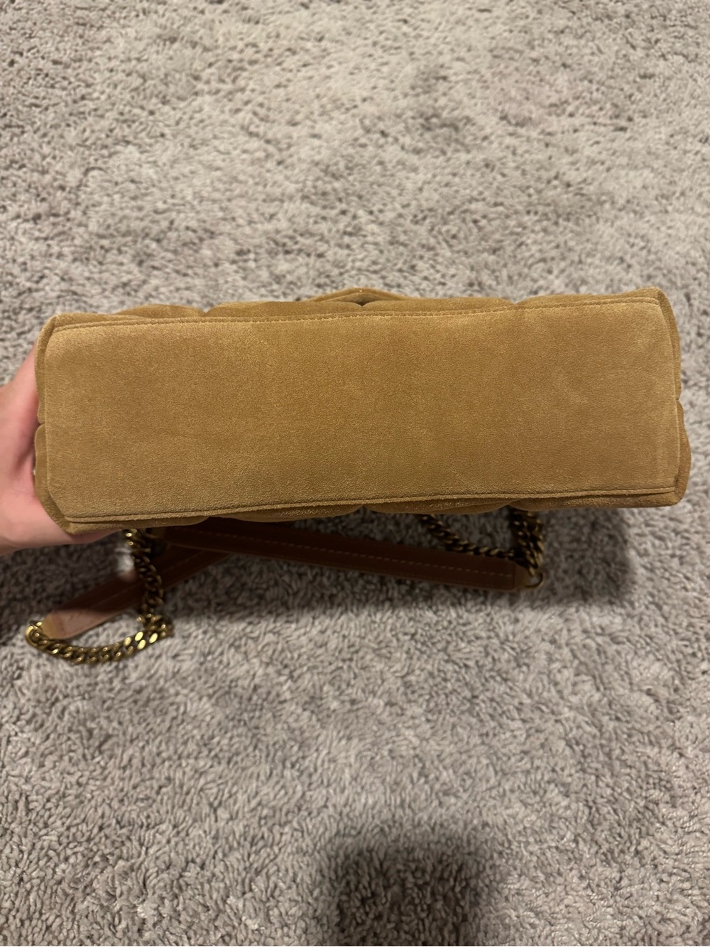 Saint Laurent Medium Lou Puffer Suede Shoulder Bag - Picture 6 of 15